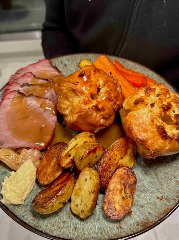 Herb-Crusted Sirloin Steak with Roasted Potatoes