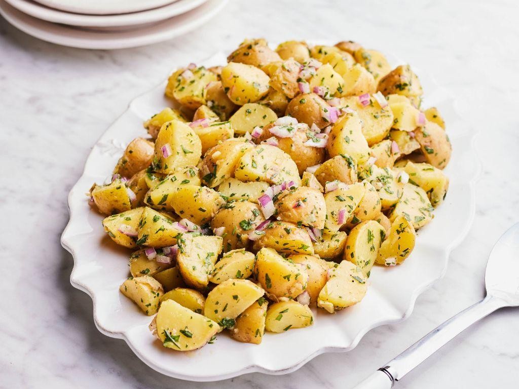 Herbed Mini Potato Salad with Dijon Mustard