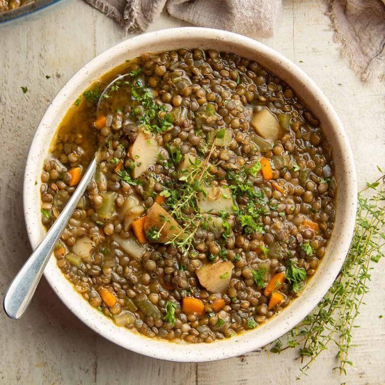 Herbed Red Lentil Soup with Thyme