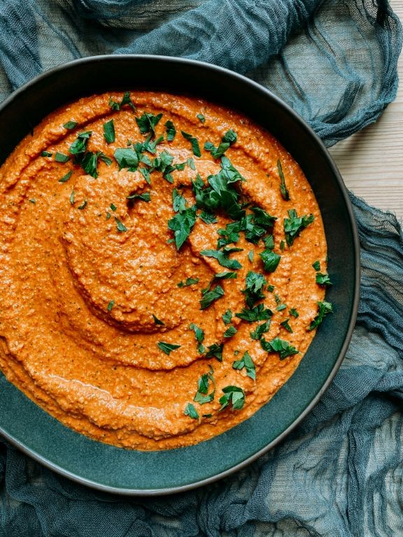 Herbed Romesco Sauce with Fresh Parsley and Dill