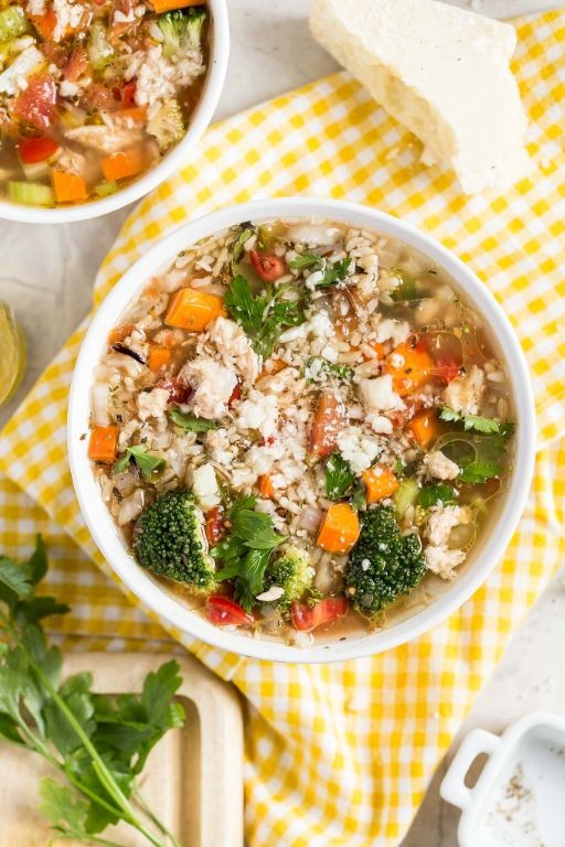 Herbed Salmon and Rice Soup