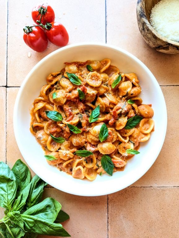 Homemade Organic Tomato Basil Pasta