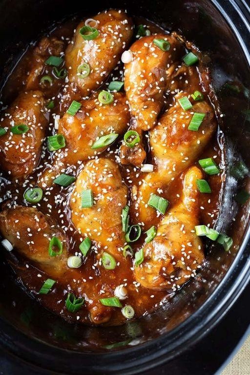 Honey Garlic Slow Cooker Chicken Legs