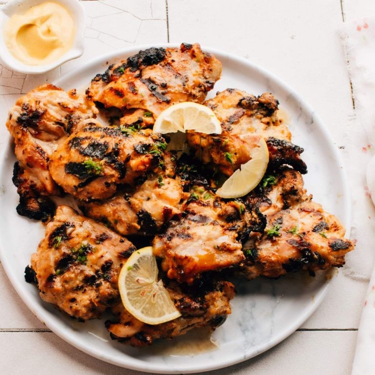 Honey Mustard Grilled Chicken Thighs