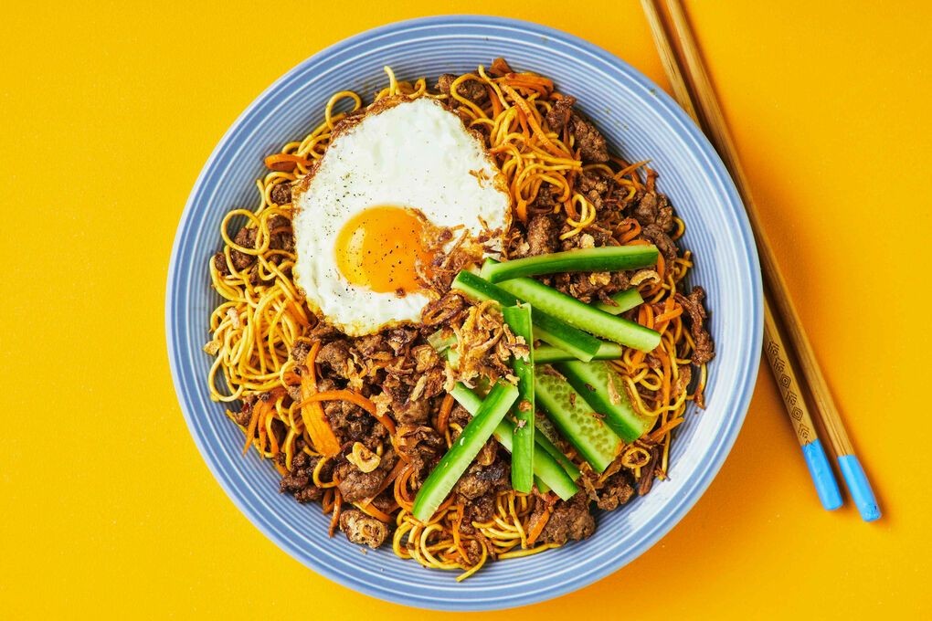 Indonesian Mie Goreng with Fried Shallots