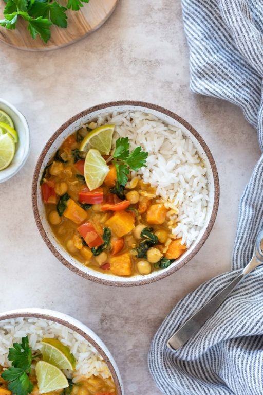 Instant Pot Sweet Potato and Chickpea Curry