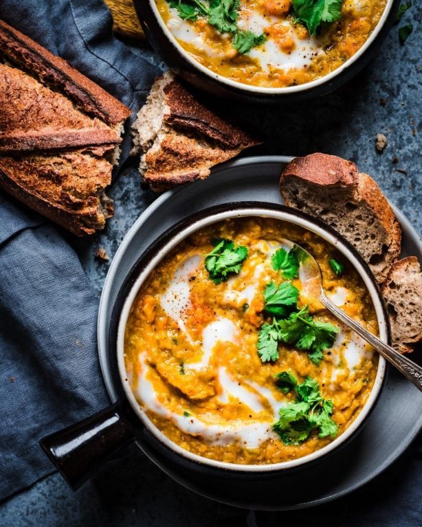 Instant Pot Sweet Potato and Lentil Stew