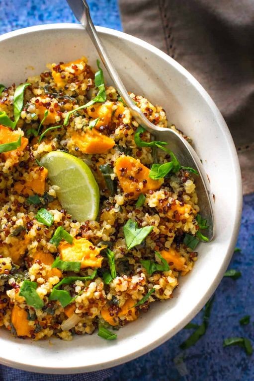 Instant Pot Sweet Potato and Quinoa Pilaf