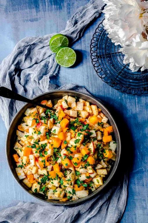 Jicama Mango Salsa with Chili Powder