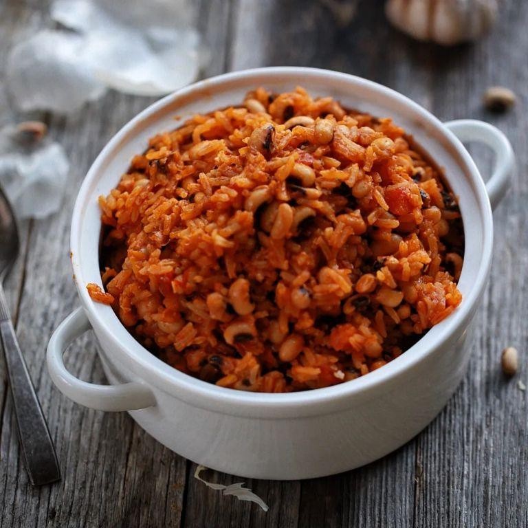 Jollof Rice and Beans Combo