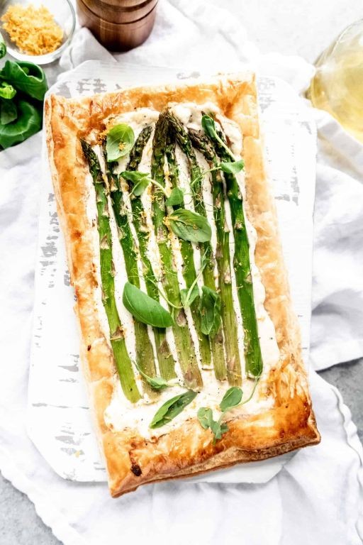 Keto Asparagus and Goat Cheese Tart