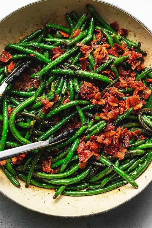 Keto Green Bean Casserole with Crispy Bacon