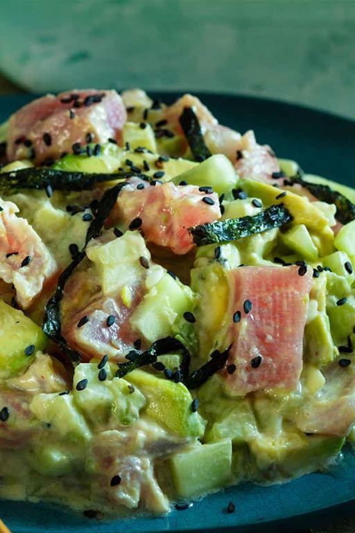 Keto Tuna Sashimi Salad