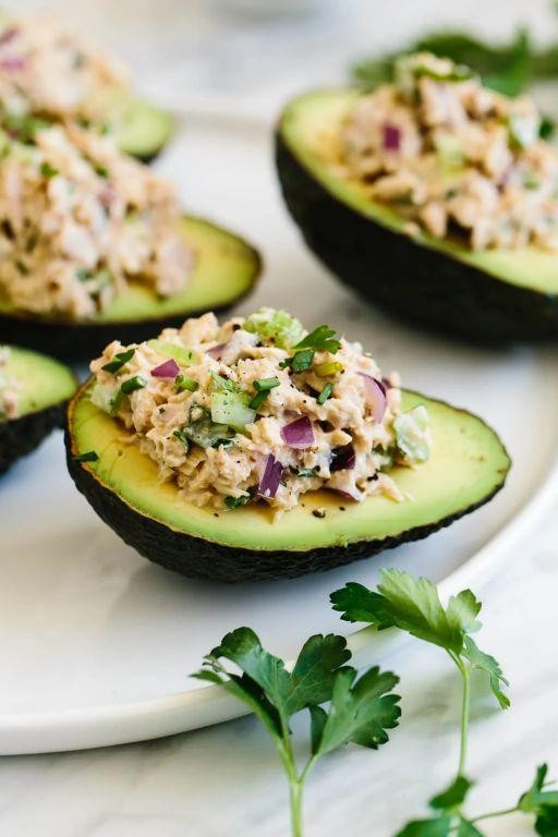 Keto Tuna Stuffed Avocados