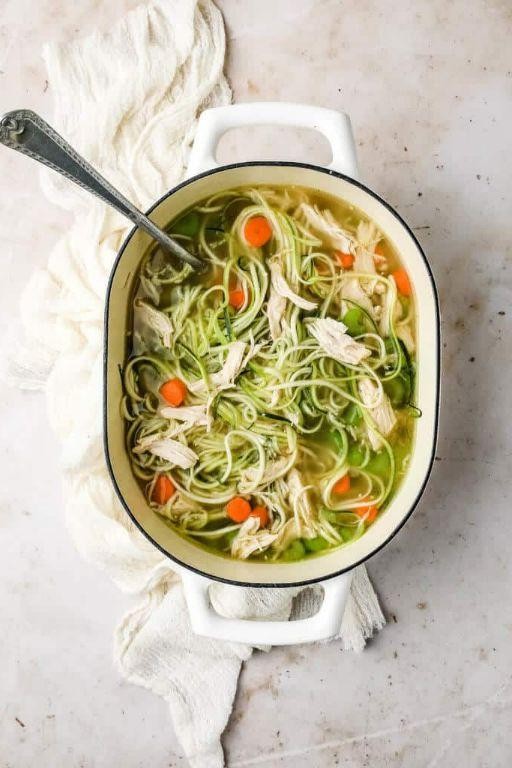 Keto-Friendly Creamy Chicken Zoodle Soup