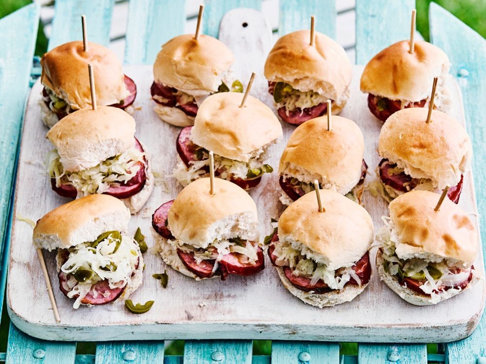 Kielbasa and Sauerkraut Sliders