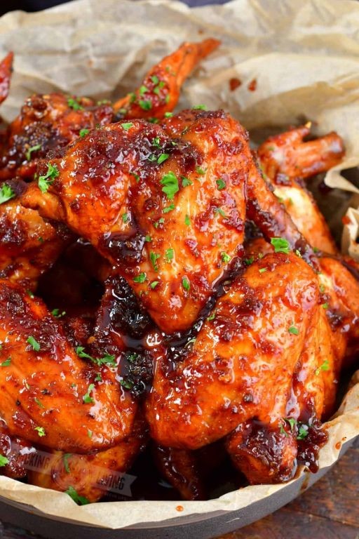 Kielbasa and Sweet Chili Glazed Wings