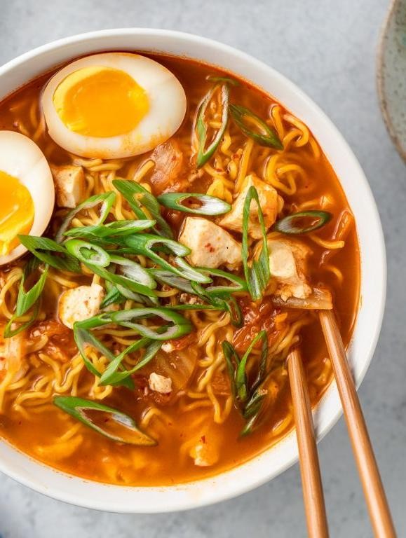 Kimchi and Tofu Ramen