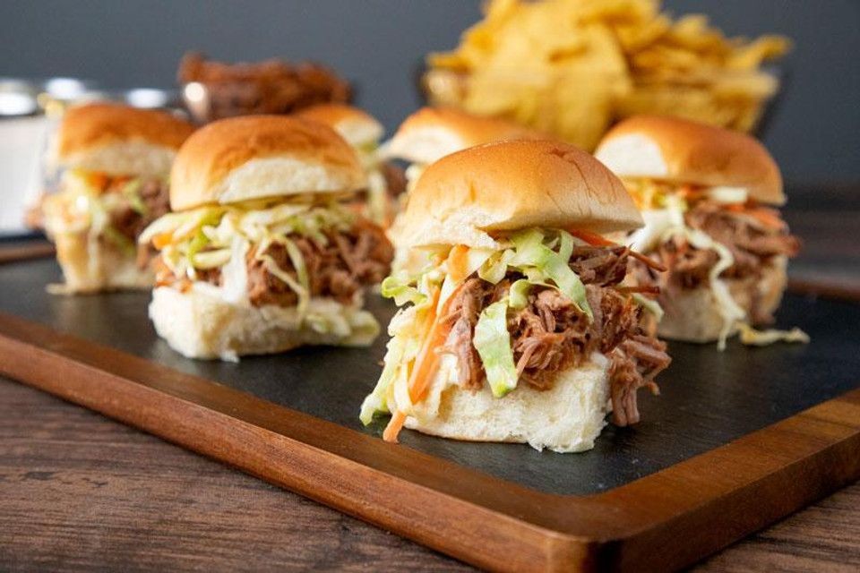 King Hawaiian Roll Pulled Pork Sliders with Coleslaw