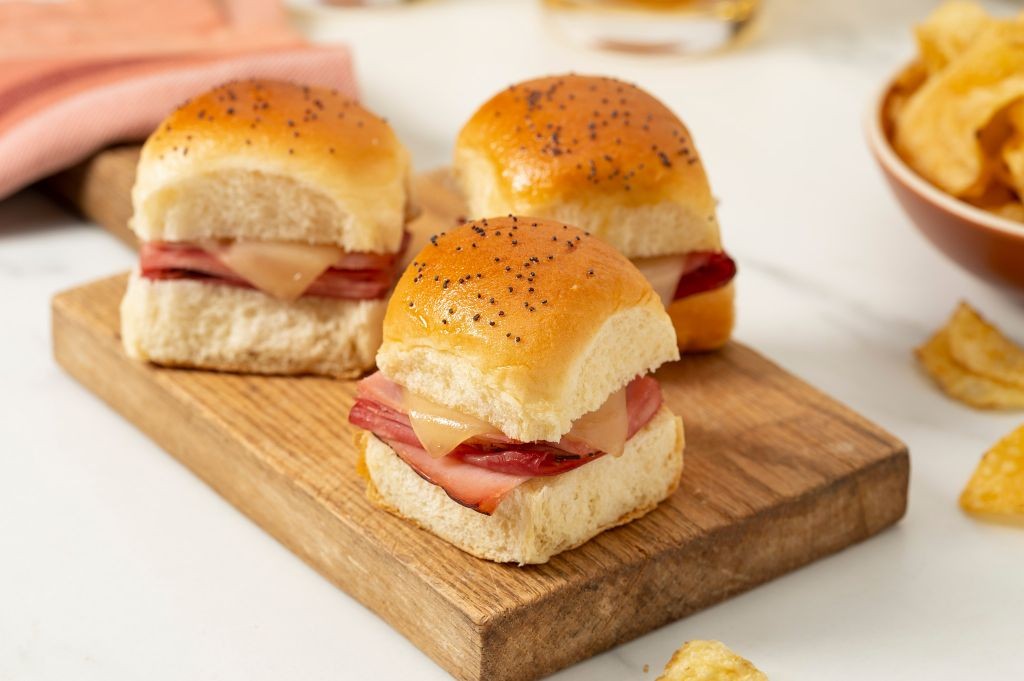 King Hawaiian Roll Sliders with Ham and Swiss