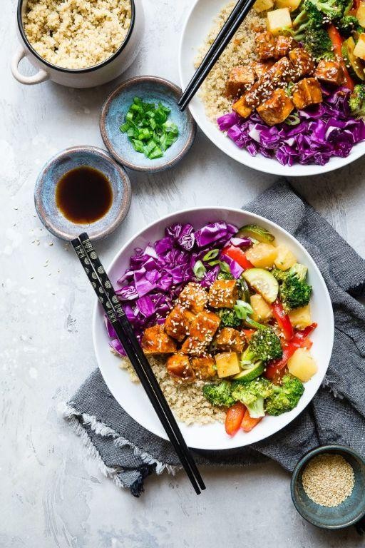 Korean BBQ Shredded Tofu Bowls