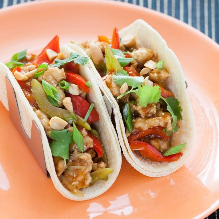 Kung Pao Chicken Tacos