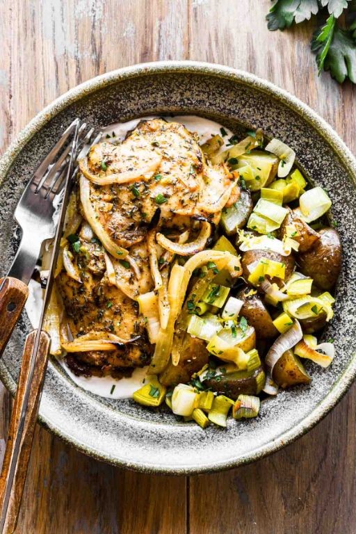 Leek and Herb Butter Roasted Chicken