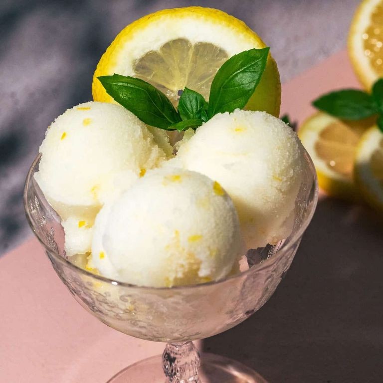 Lemon Basil Sorbet