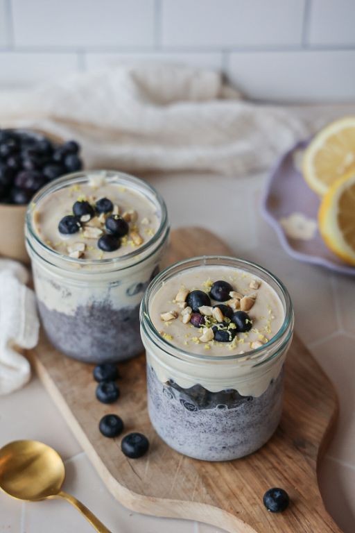 Lemon Blueberry Chia Pudding