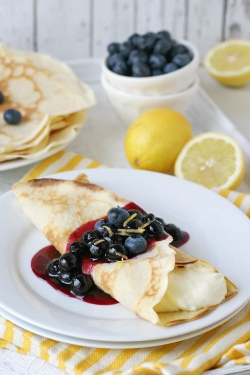 Lemon Blueberry Crepes