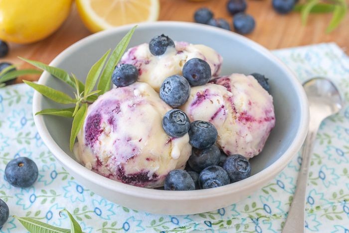 Lemon Blueberry Ice Cream