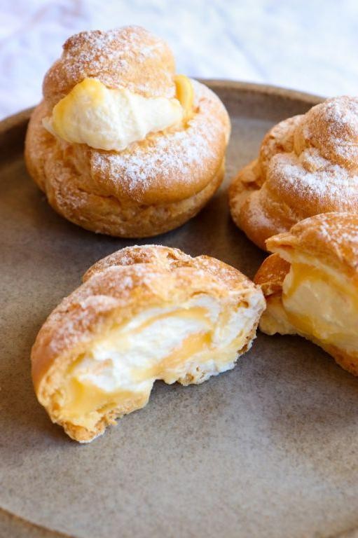 Lemon Curd and Meringue Profiteroles
