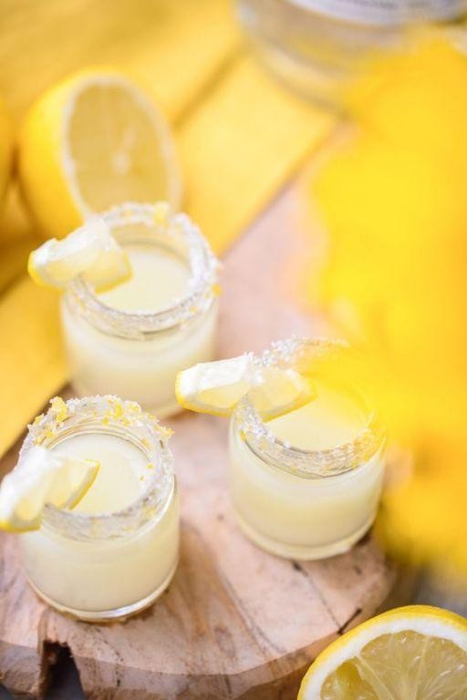Lemon Drop Shot with Sugared Rim
