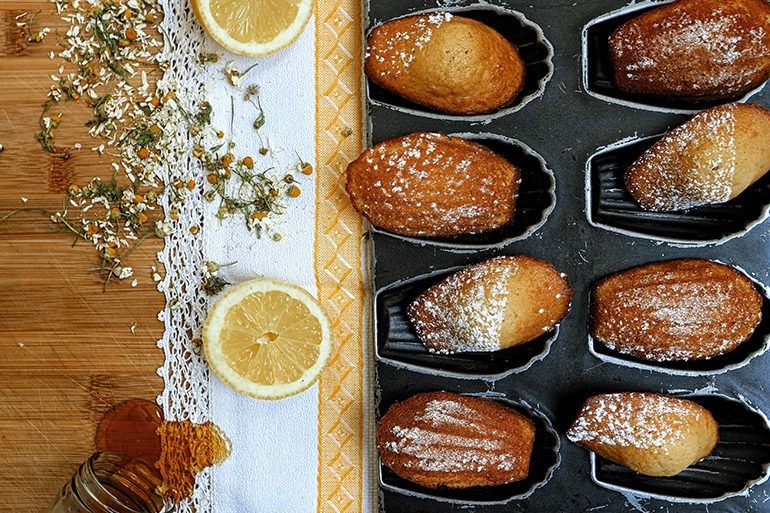 Lemon Honey Madeleines