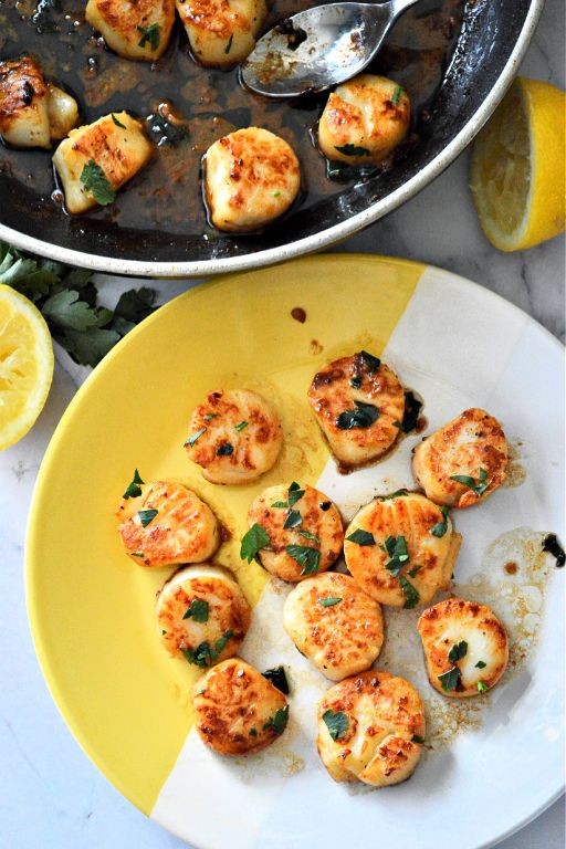Lemon Parmesan Keto Scallops