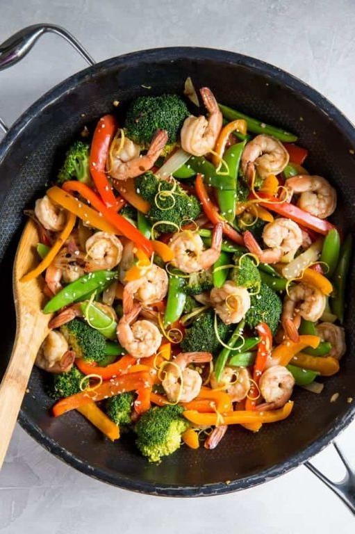 Lemon Pepper Shrimp Stir-Fry