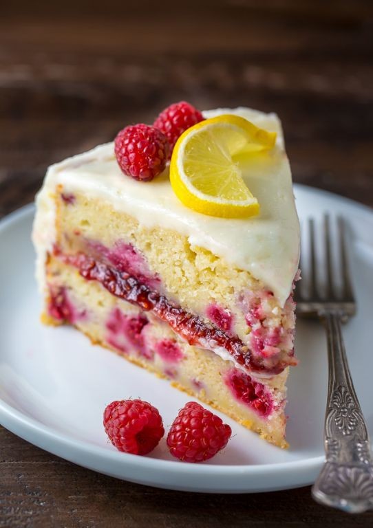 Lemon Raspberry Layer Cake