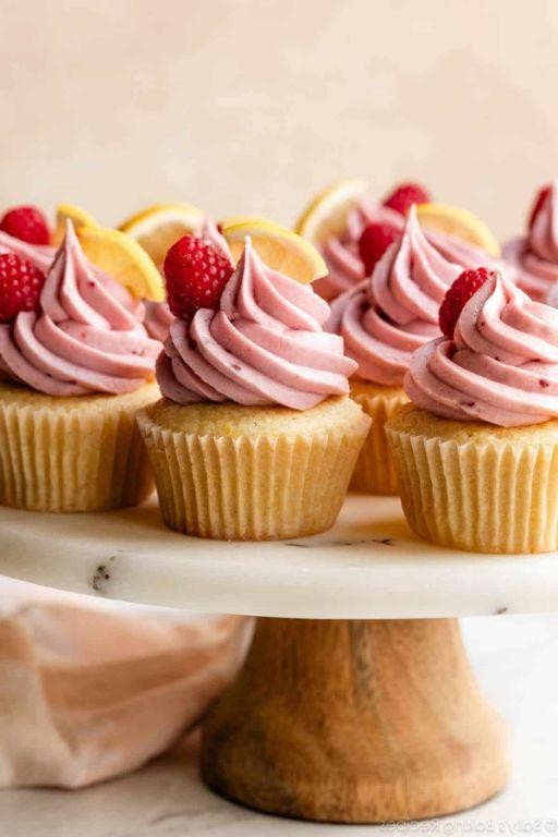 Lemon Raspberry Swirl Cupcakes