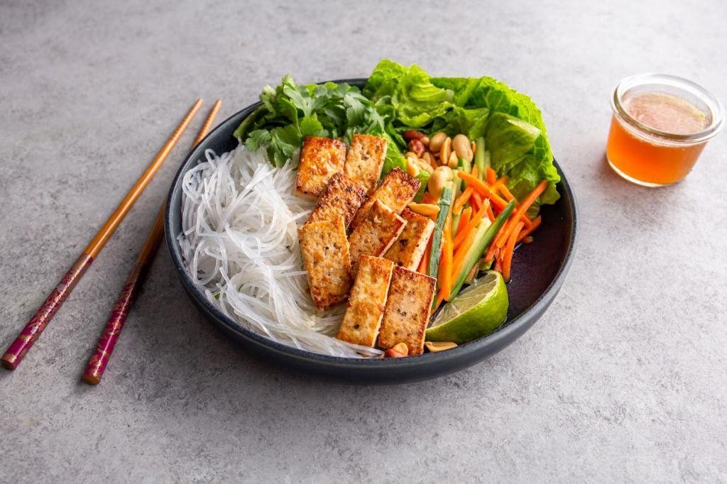 Lemongrass Shredded Tofu Vermicelli Bowl