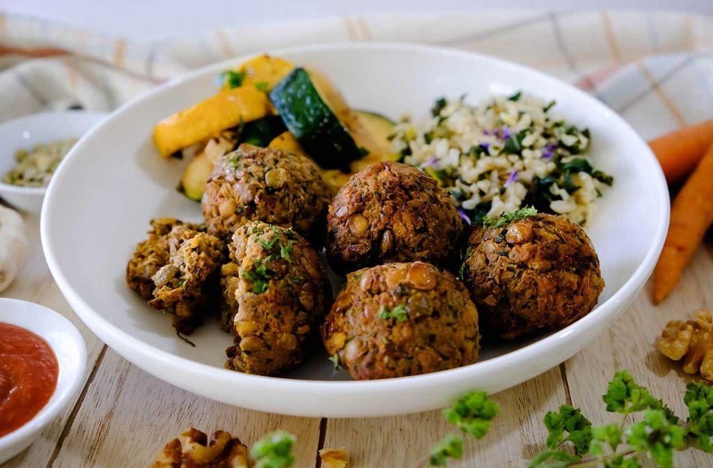 Lentil Walnut Vegan Meatballs