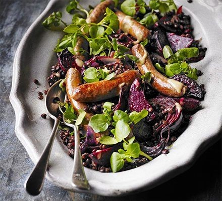 Lentil and Beet Sausages