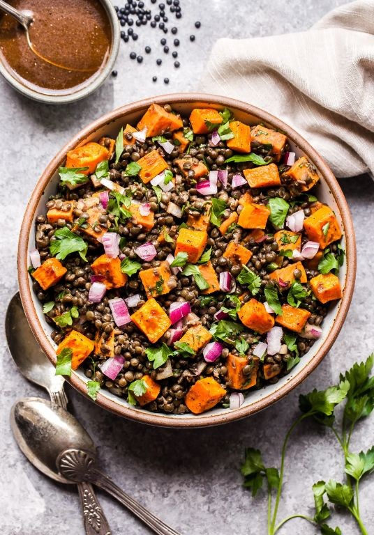 Lentil and Roasted Sweet Potato Salad