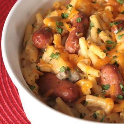 Lil Smokies and Macaroni Cheese Bake
