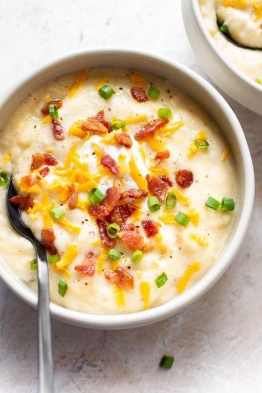 Loaded Baked Potato Soup with Bacon