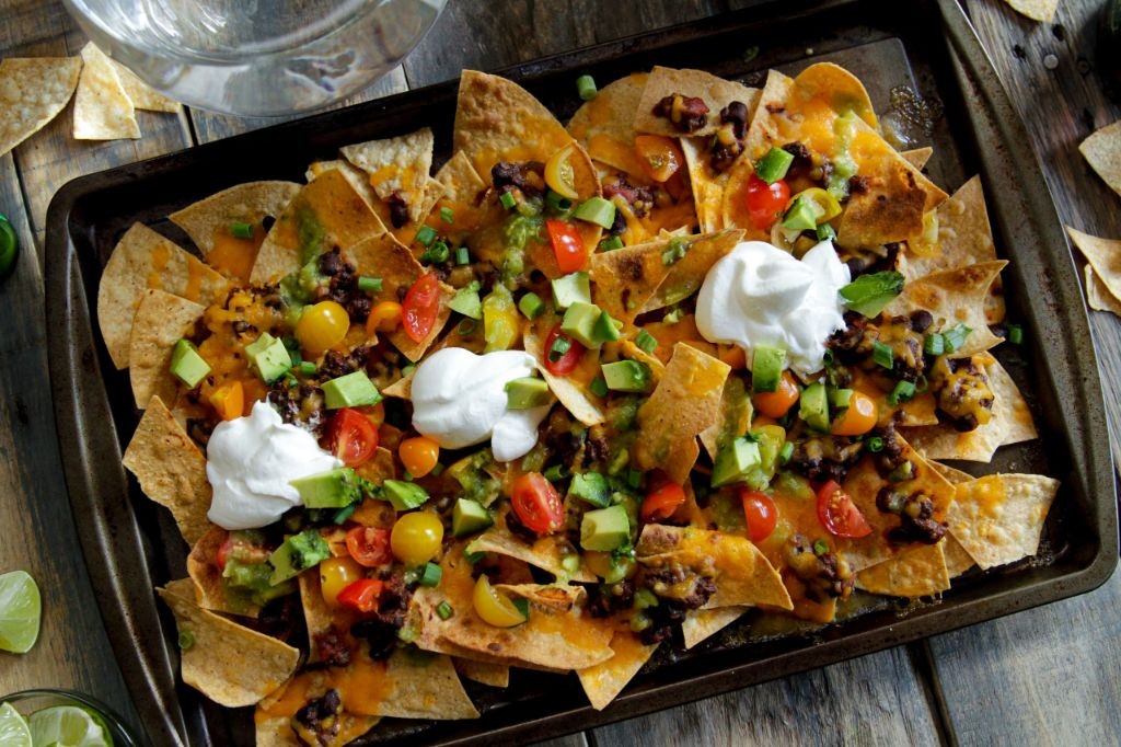 Loaded Beef and Bean Nachos