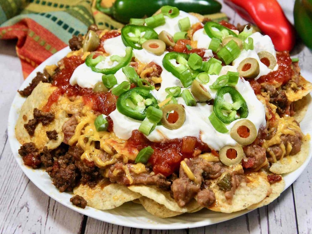 Loaded Beef and Cheese Nacho Dip