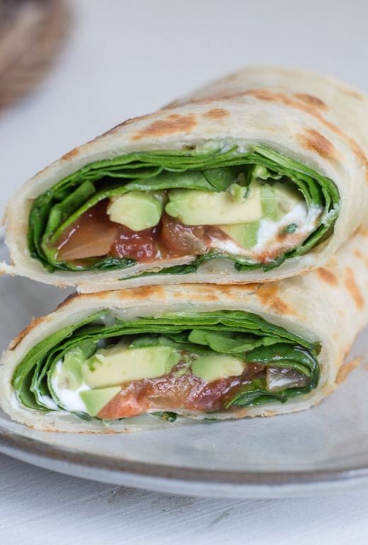 Longevity Spinach and Avocado Wrap