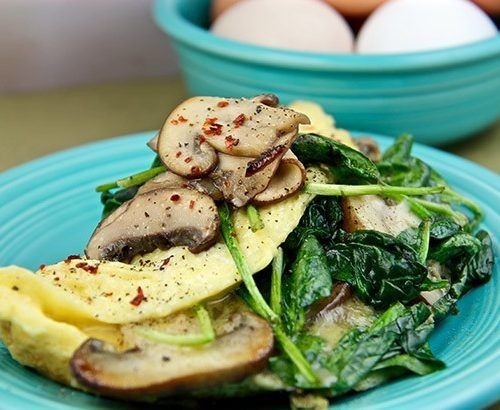 Longevity Spinach and Mushroom Omelette