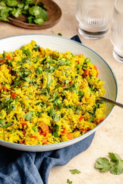 Longevity Spinach and Turmeric Rice