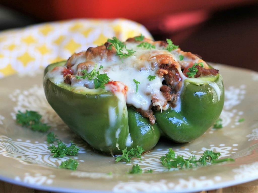 Low-Carb Ground Pork Stuffed Bell Peppers